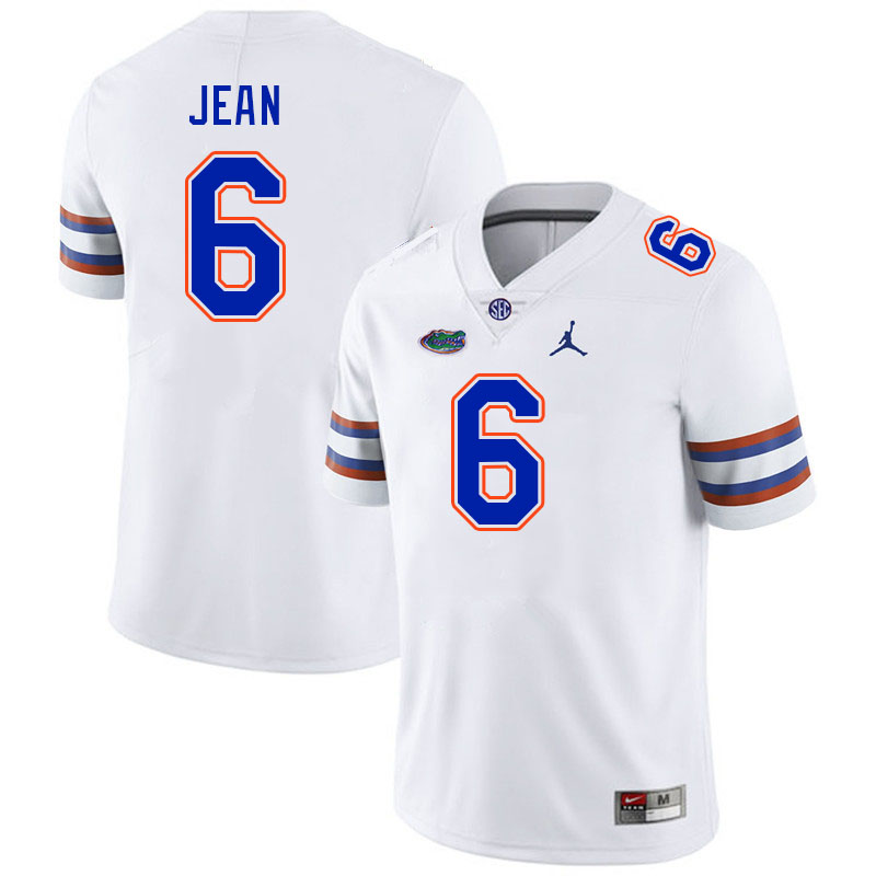 Men #6 Andy Jean Florida Gators College Football Jerseys Stitched-White